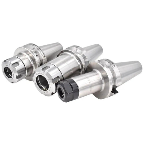 Heavy Duty Cnc Milling Tool Holder Featuring Balanced Er Collet Chuck System For Bt30 And Bt40 Spindles with silver finish