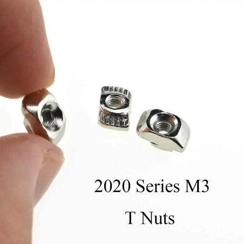Sliding T Slot Nuts 2020 Series M3 Drop In Pack Of 30 Carbon Steel Nickel Plated Half Round Roll In