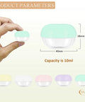 Five Pack 10ml Travel Containers Set For Creams, Lotions, And Makeup, Ultra Compact Lightweight Travel Jars For On The Go.