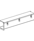 Built Like a Tank 8X8X120 Inch Steel Wiring Trough With Hinged Quick Release Cover in outline view showing latches and structure.