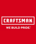 Craftsman logo with slogan 'We Build Pride' on a red background