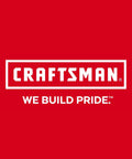 Brand logo in white text on red background with slogan 'We Build Pride'