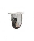 Heavy Duty Swivel Plate Caster Wheel With Solid Metal Mounting Bracket Easy Swap Replacement For Hand Trucks, side view.