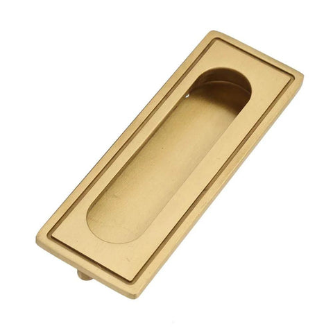 Recessed Brass Cabinet Handle For Kitchen Cabinets Cupboards Wardrobes And Drawers Hidden Flush Mount Pull With Polished Finish