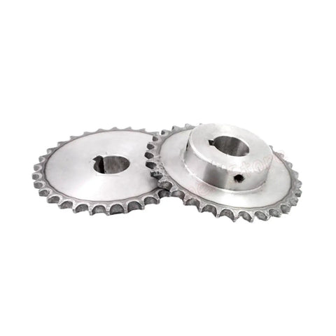 Hella Durable Bevel Gear Pinion Built Tough For Industrial Chain Drives Hardened Steel Sprocket With Precision Keyway Bore, showing two sprockets.