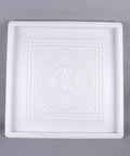 Reusable Concrete Paver Mold For DIY Pathways And Driveways Antique Colored Brick Design 17.32 By 17.32 Inches.