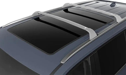 Top Rated Premium Silver Roof Rack Cross Bars Heavy Duty Fit For Toyota Grand Highlander 2023 To 2026 Pair Set Load 150 Lbs Capacity Solid Steel Build Strong Easy Install US Stock Bad Boys For Your Rig Cruise Ready Style, on Toyota Grand Highlander roof