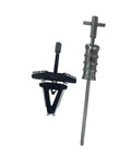 Badass Adjustable Bearing Puller For Motorcycle Steering Column Race Removal Two Jaw Puller From Carbon Steel Fits Imperial Threads For DIY Front End Maintenance Save Shop Fees By Fix It At Home Yourself Complete Your Garage Project Today, two-jaw carbon steel tool