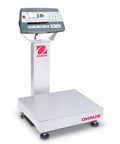 Heavy Duty Digital Bench Scale Built Tough For Grunt Work With Spot On Accuracy And Ntep Approval on solid column base with 14 by 12 inch plate.