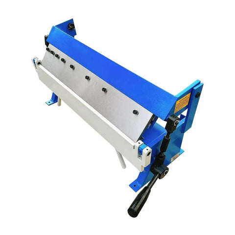 24 Inch Box Pan Brake For 20 Gauge Sheet Metal, Bench Top Bender With 9 Inch Working Height, blue heavy duty fabrication tool
