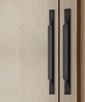 Freshen Up Your Space With These Boss Level Matte Black Cabinet Pulls Five Pack long drawer handles on cabinet doors.