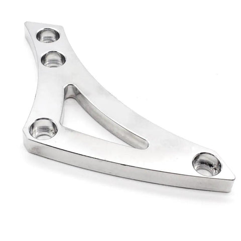 Precision 6061 Billet Aluminum Small Block Alternator Mount Bracket Kit Fits 318 340 360 Engines For Hot Rod Resto Mods Muscle Car Builds Durable Hardware Ensures Smooth Performance Reliable Operation For Classic Rides And Street Machines. billet aluminum alternator bracket with four mounting holes