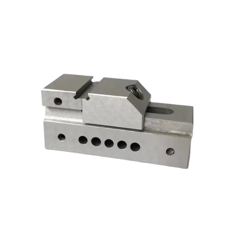 Kickass Heavy Duty Industrial Bench Vise Featuring Rock Solid Manual Clamping Mechanism And Precision Aluminum Jaw Faces For Cnc Milling Equipment And Serious Mech Workshop Tasks, aluminum jaw faces detail.
