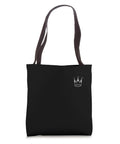 Premium Electrician Tote Bag Featuring Crown Wire Clip Graphic Nifty Pocket Sized Carrier For Blue Collar Crews And Licensed Wiring Techs Sweet Labor Day Flex Top Rated Quality, black fabric with crown graphic