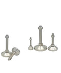 Beefy Adjustable Leg Set For Furniture, Stainless Steel Leveling Feet With M10-M24 Threads, Swivel Base And Articulating Design