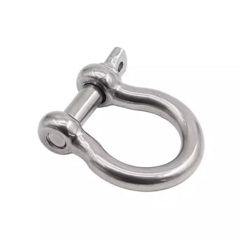 Bow Shackle 1/4 Inch, 5/16 Inch, 3/8 Inch High Strength Carbon Steel Screw Pin Anchor Shackle For Camping And Hiking