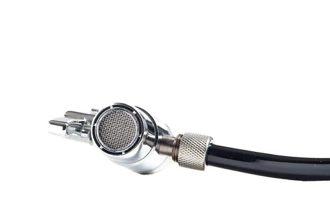 Stainless Steel Countertop Water Purifier Filter With 10 Micron Carbon Block For Easy Tap Diverter Install, faucet connector view