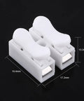2 Pin Push Wire Connector Kit 100 Pcs 5A White LED Wiring Terminal Clamp Terminal Quick Cable Connector For Electronics Projects