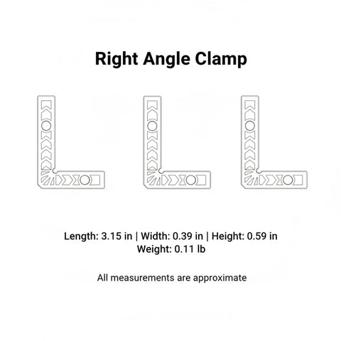 Dead Straight 90 Degree Woodworking Jig For Square Corner Assembly, No Sweat L Shape Positioner Built From Thick Orange Plastic.