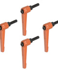 4 Pcs Adjustable Clamping Lever Handles M6 20mm Male Thread Bolt Knobs Rotating Locking Quick Release Ratchet Push Button Handle