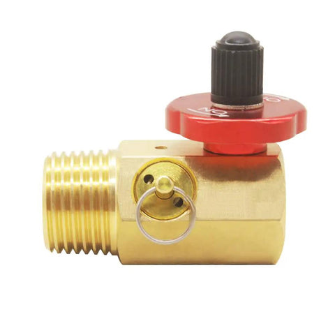 Heavy Duty Air Tank Manifold With Shut Off Valve And Relief Valve, Easy Fill Port, Gauge Compatible, 1/2 MNPT Tank Port