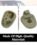 Close-up of tan Two Pack Inner Sun Visor Clips Replacement Retainer for Most Cars, showing durable ABS material, easy install.