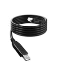 Custom Tuning USB Cable For 6 Foot Electric Golf Carts, 6ft black USB cable coiled for fine-tuning golf cart performance.