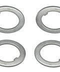 Lyhiku 1.5-inch trailer spindle washer set, 4-pack, metal round axle washers with inner notches