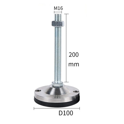 Top Tier Adjustable Metal Furniture Leveling Four Piece Package Swivel Base Height Adjusters For Wobbly Tables Chairs Dressers Kill The Rattle Fast Track, steel adjuster with 200mm height.