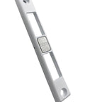 Sliding Patio Door Keeper Strike Plate White Model HA0208SKWH Durable Powder Coated Finish Rust Resistant Weatherproof Construction Long Lasting Security