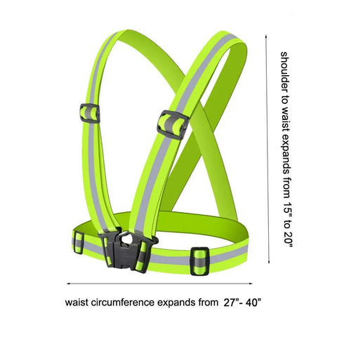 High Visibility Reflective Safety Vest 2 Pack For Night Runs And After Dark Adventures with adjustable fit and reflective strips