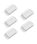 Plug And Play Magnetic Reed Switch NC NO COM Surface Mount Door Window Sensor With Cover For Home Security And Burglar Alarm Systems 5 Pack white ABS sensors
