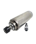 Heavy Duty Professional Grade 0.8Kw Water Cooled Spindle Motor With Er11 Collet 65Mm By 195Mm Long Frame For Cnc Router 0 To 24000Rpm with connectors