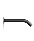 Side view of Components Wall Mount Bath Spout Non Diverter Matte Black Finish With NPT Connection in premium metal