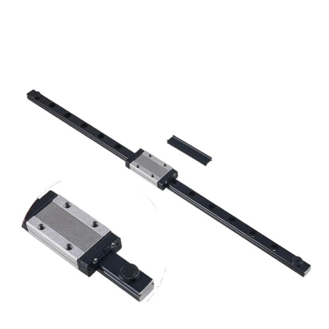 Black Miniature Linear Rail Slide Kit With MGN12 Guide And MGN12H Carriage, Includes One MGN9H Block for CNC motion system