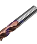 Heavy Duty 4 Flute Carbide End Mill Cutter With Tungsten Alloy Coating For Steel Metal Milling, 50mm length, 3.0mm thickness.