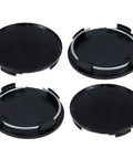 63mm Wheel Center Caps Set Of 4 Black Hub Covers Replacement For 60mm Lug To Lug Rims, Snap On Fit, Protects Hub And Wheel Bolts