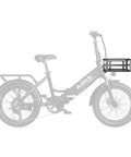 Front Basket For Electric Bikes With Large Capacity Cargo Carrier Easy Install Direct Mount Above Front Wheel Removable Basket