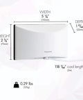 Indoor Window Mount Outdoor Security Camera With Strong Suction Cup No Drilling Needed, dimensions and weight shown.