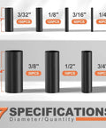 420 Pieces Heat Shrink Tube Kit With Seven Sizes Dual Wall Glue Lined 3 To 1 Ratio Precut 1.77 Inch And 3.54 Inch Lengths Waterproof