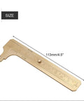Vernier Caliper Set 80 100mm Sliding Gauge Ruler With Double Inch And Metric Scale for Jewelry Making, brass side view