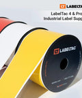 Top Notch White Vinyl Label Rolls For Thermal Transfer Printers, 4 X 150 Ft Adhesive Refill Compatible With Industrial Label Makers, Badass UV And Chemical Resistant Supply with LabelTac label rolls.