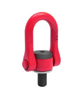 G80 Alloy Steel Rotation Hoist Ring with 360 Degree Universal Swivel, U Shaped Lifting Lug for Heavy Duty Lifts, Red, M24x40