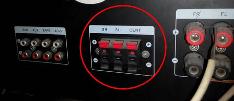 5 Piece Spring Speaker Terminal Clips Set, 2 Way Spring Connection Clip Jacks, Push Release Connector on audio equipment