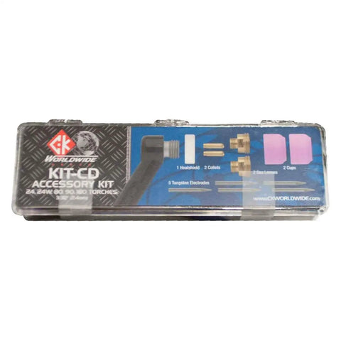 TIG Welding Accessory Kit With Cut-Down Consumables for TIG Process Spare Parts Pack in Multiple Sizes for Easy Swaps Replacements