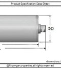 30 Inch PU Rubber Conveyor Roller With Elastic End, Easy Install, Anti Corrosion Soft Non Metal Cover Protects Goods
