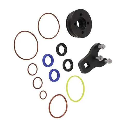 Top Gear Tilt Seal Kit For E-Tec 75-130Hp Outboards 2005-2019 Wrench Included 5008985 5008773 5008917 Fix Leaks And Restore Smooth Steering Action Today! seal rings and black wrench tool