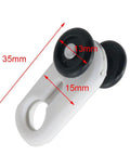 30 Pcs Ceiling Roller Curtain Fittings Slick Silent Dual Wheel Design Smooth Operator Glide For Heavy Lifter Wardrobes And Sliding Door Quiet Operation Wear Resistant High Load Capacity Includes Guide Rail Pulleys And Secure Hooks - close-up of a white roller pulley with dimensions.