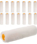 15 Piece Mini Paint Roller Set With Super Slick Cotton Sleeves For Tight Spaces And Corner Detailing Hella Easy DIY Wall Touch Ups No Sweat Cleanup includes soft cotton rollers.