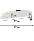 Transparent Table Saw Cover With Guard And Dust Shield, clear size dimensions shown for blade protection